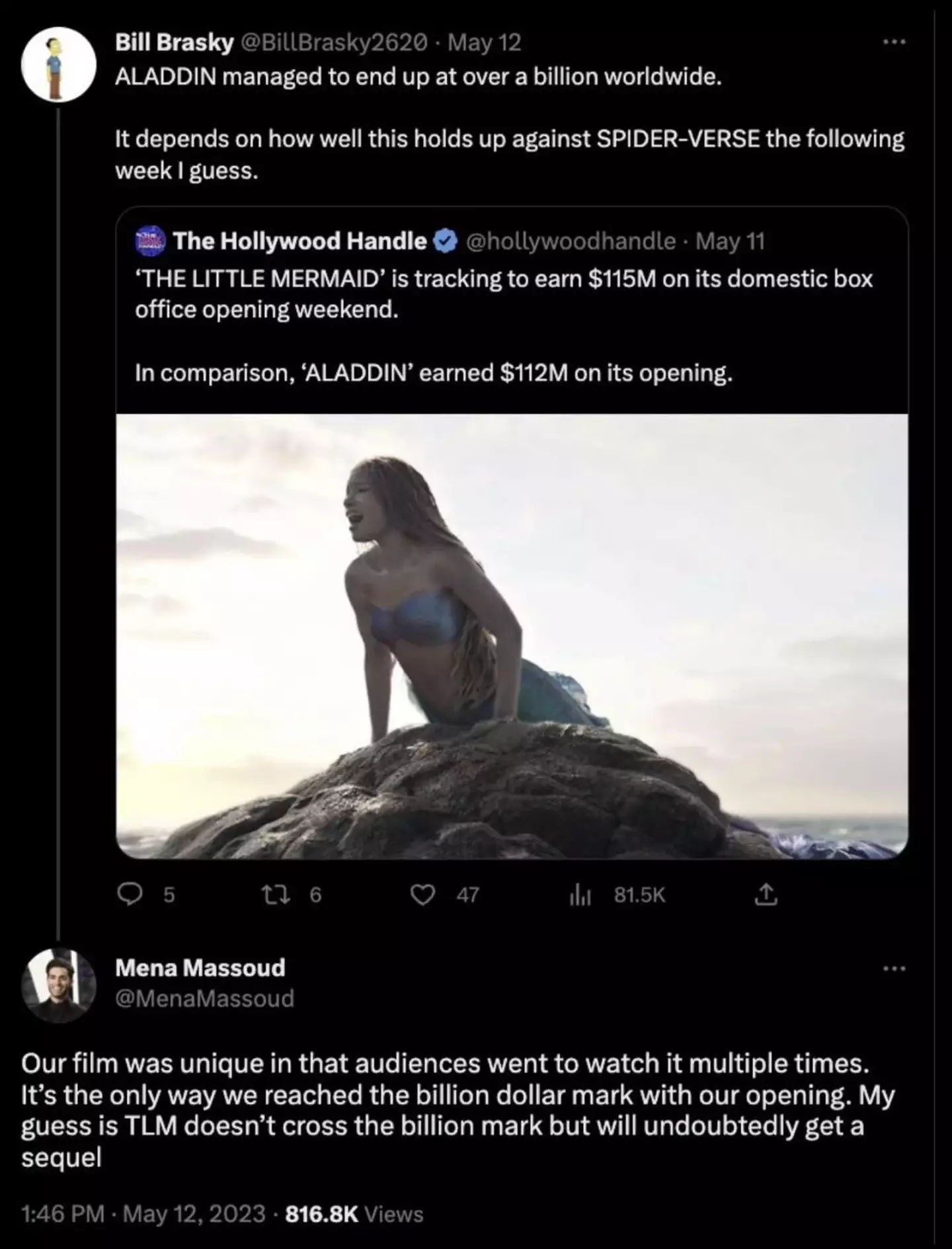 The tweet in question which received backlash from fans.