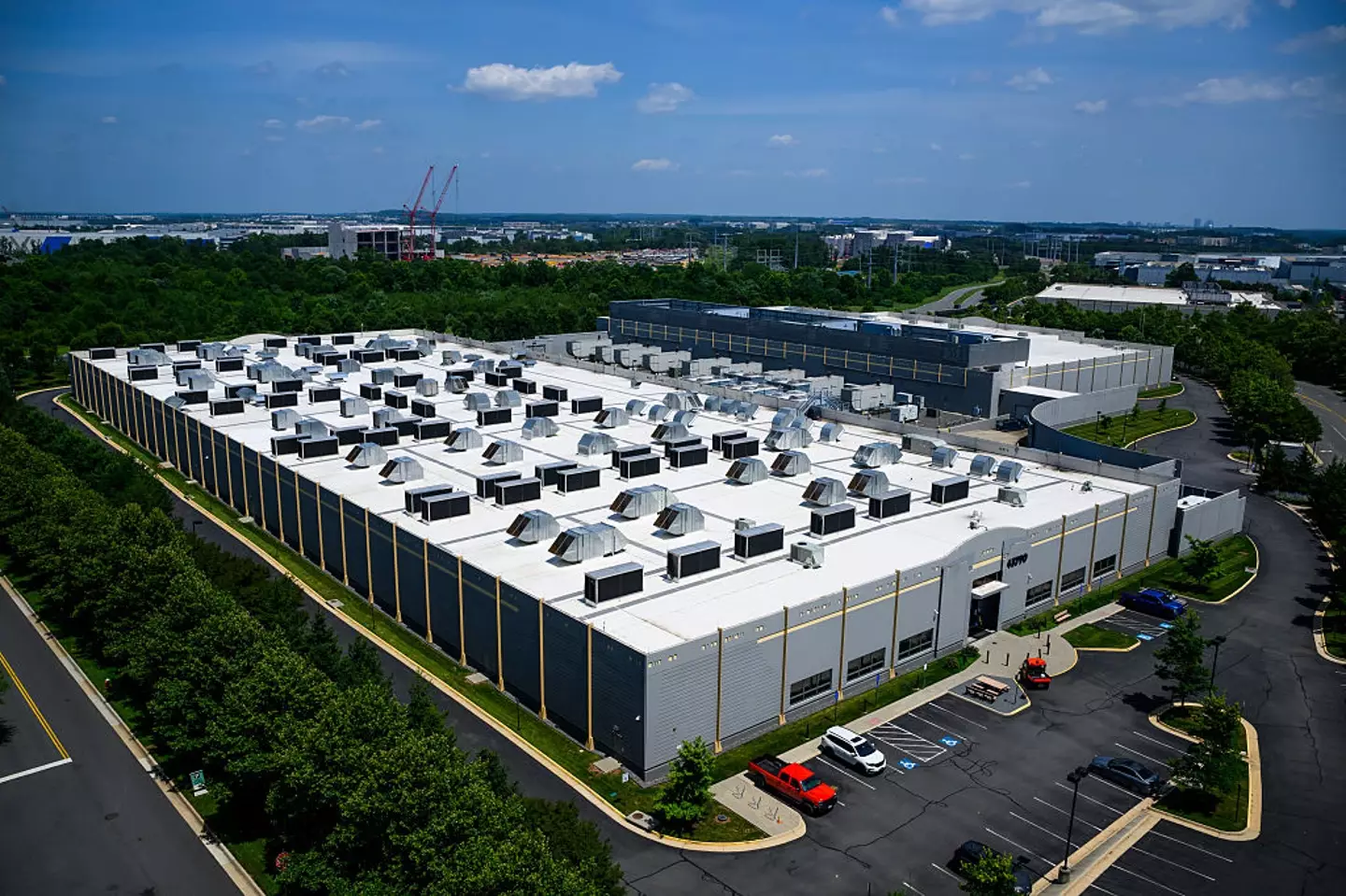 'Data Center Alley' in Sterling, Virginia, uses electricity from the biggest US grid - which serves nearly a fifth of Americans from Washington DC to Illinois (Pete Kiehart/Bloomberg via Getty Images)
