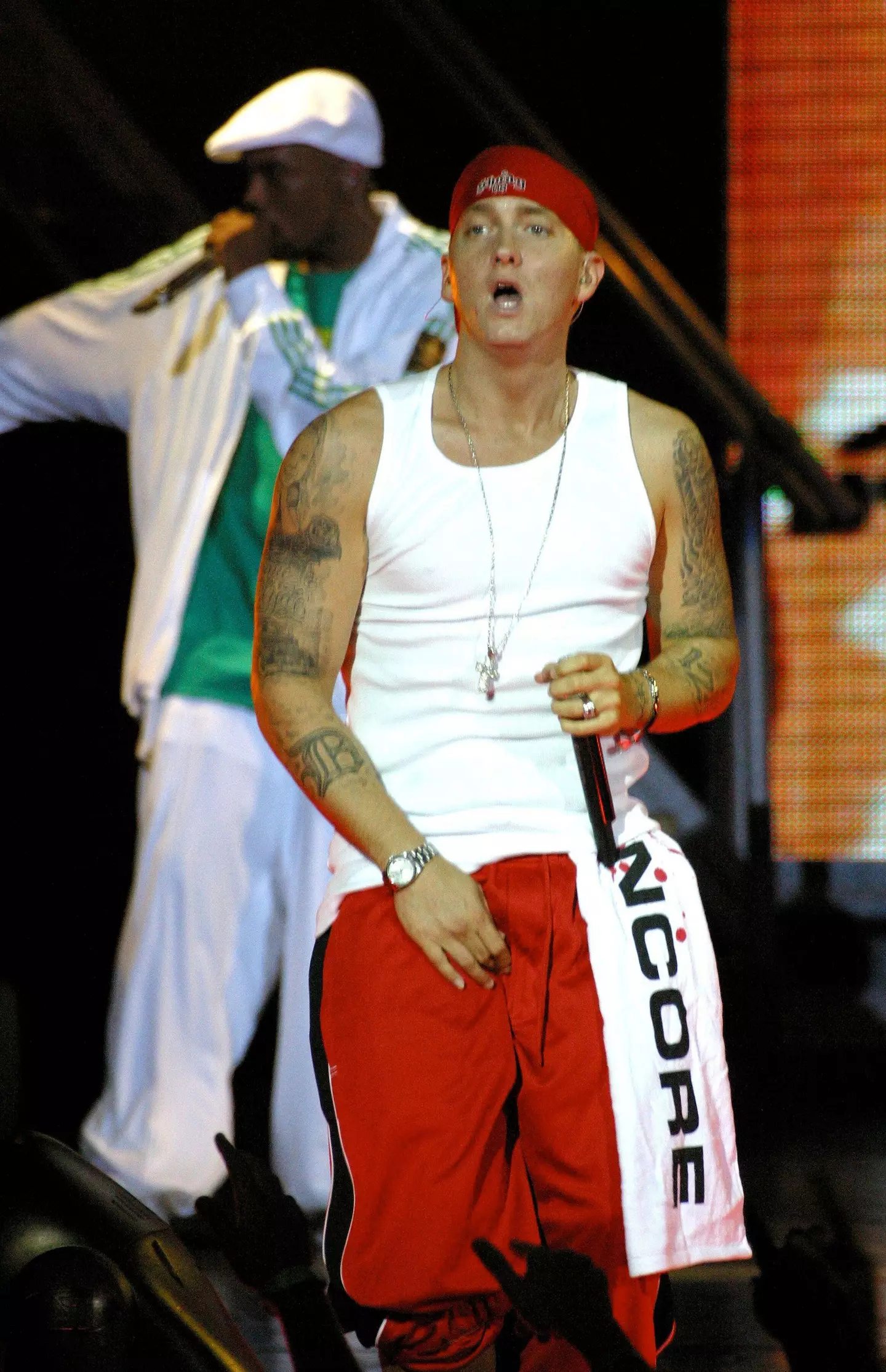 Eminem was number two - only tying with Brandon Flowers from The Killers.