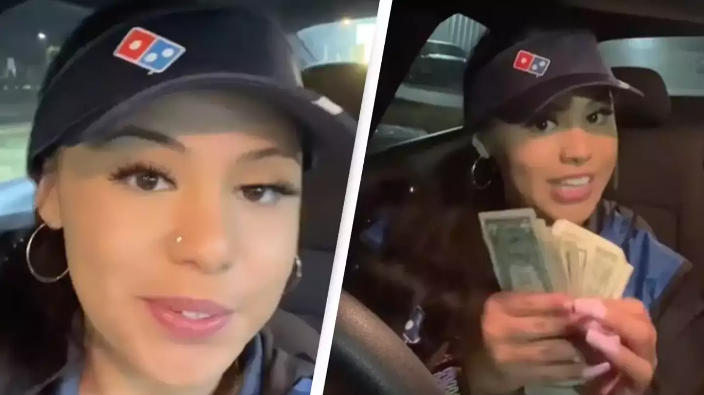 Domino's delivery driver sparks debate after she breaks down how much she makes in tips
