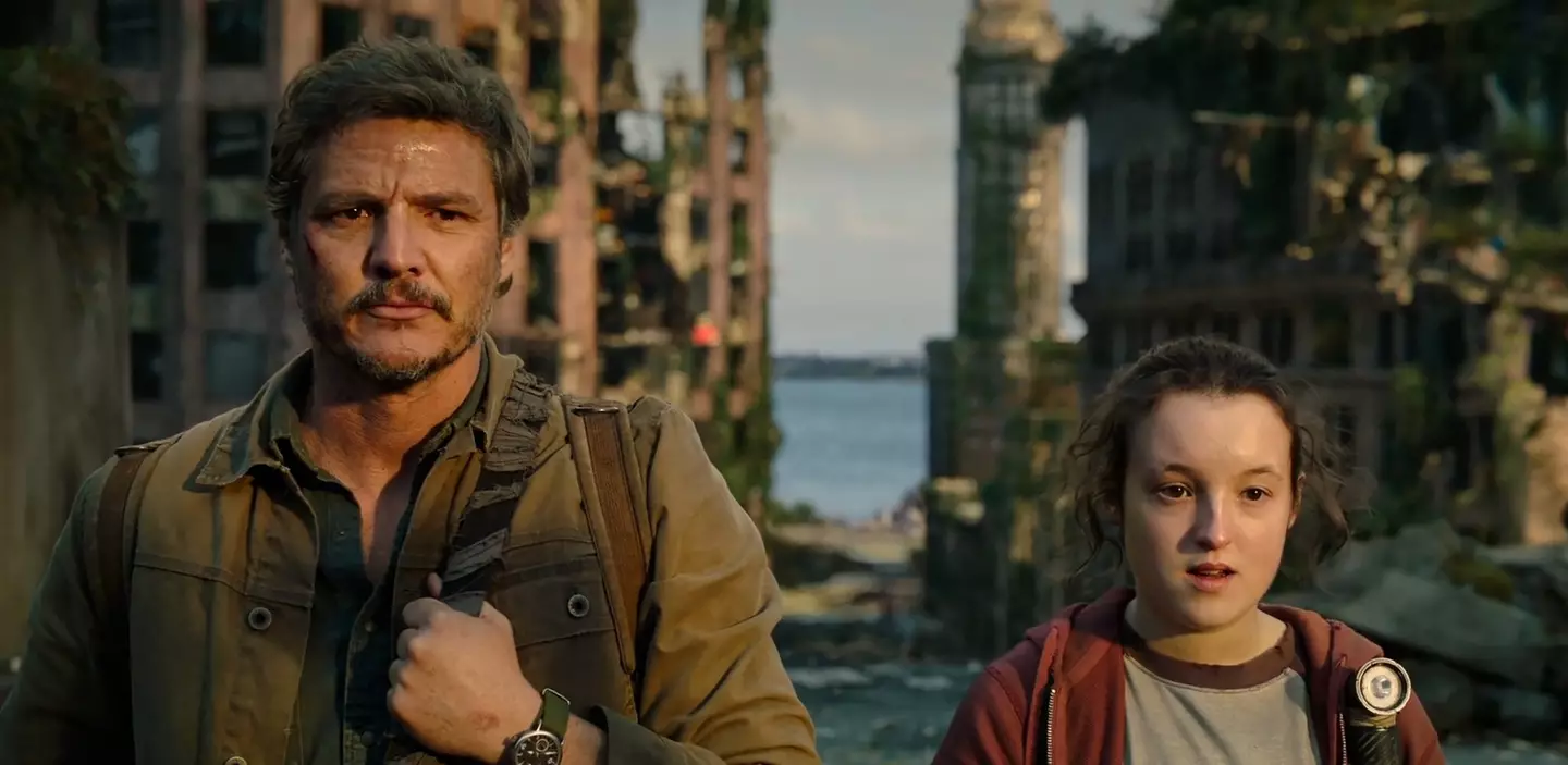 Pedro Pascal and Bella Ramsey in The Last of Us.