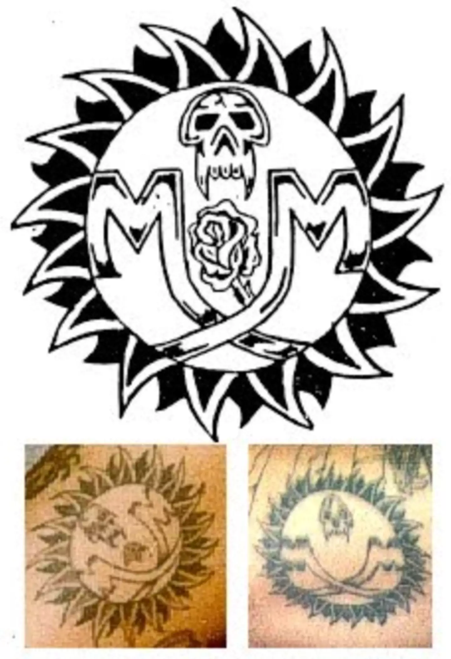The tattoo, or ‘patch’, worn by members of the AZ Mexican Mafia.