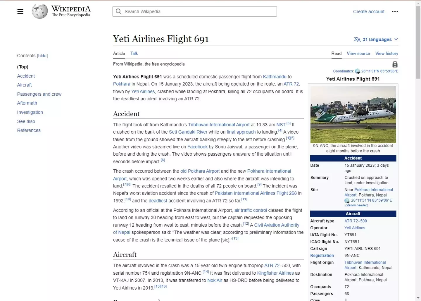 This is what Wikipedia pages look like now.