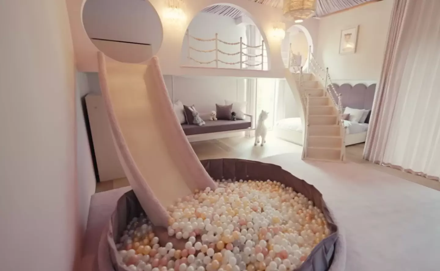 There’s also a slide leading to a ball pit - because what kid wouldn’t want that?