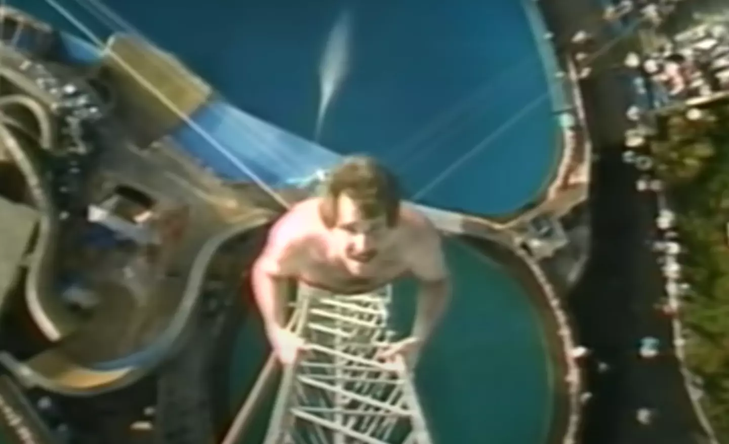 The video showed that seconds later Winters somersaulted off the platform into the pool below at a height of 172 feet.