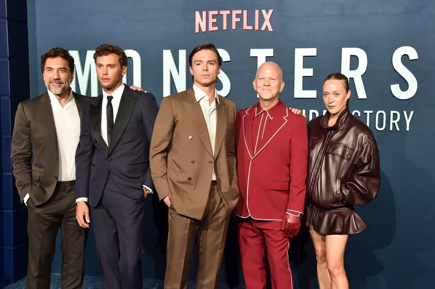 Ryan Murphy pictured with the main cast of Monsters (Gregg DeGuire/Variety via Getty Images)