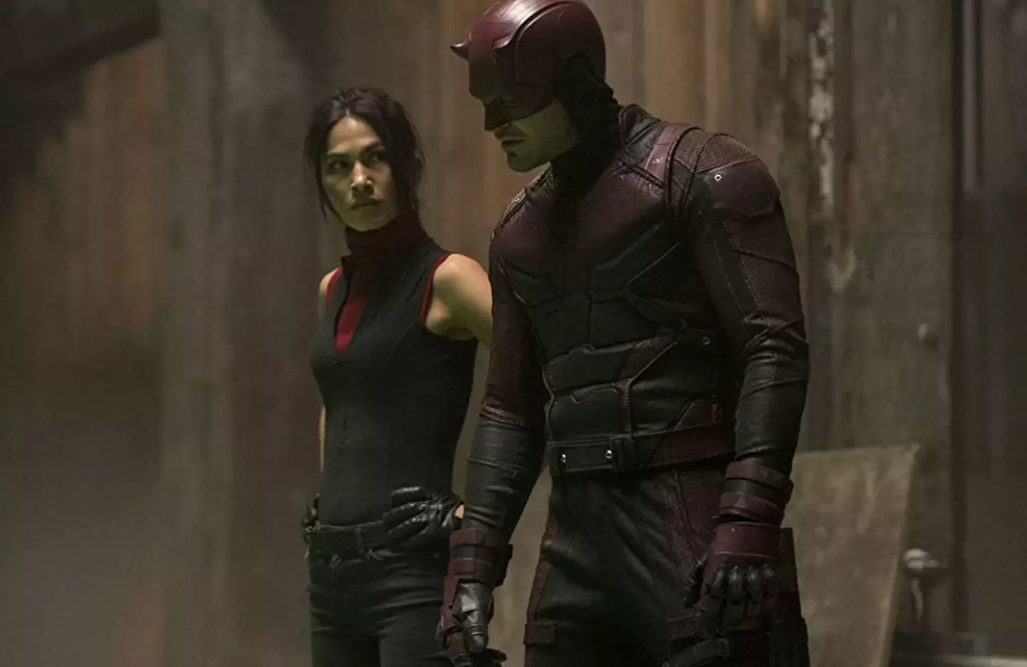 Charlie Cox and Elodie Yung in Daredevil (Netflix) 
