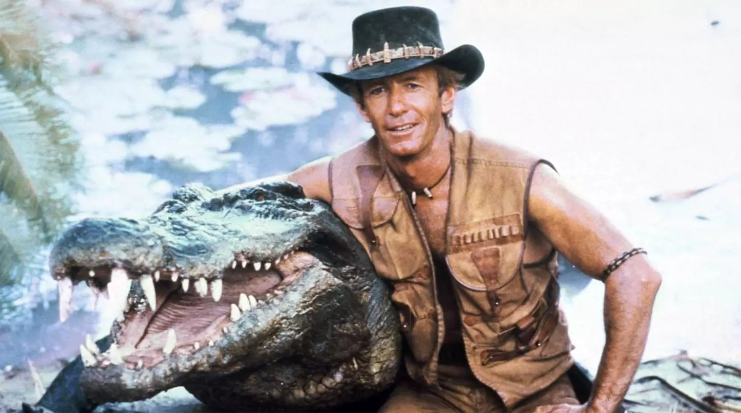 Paul Hogan as Crocodile Dundee.
