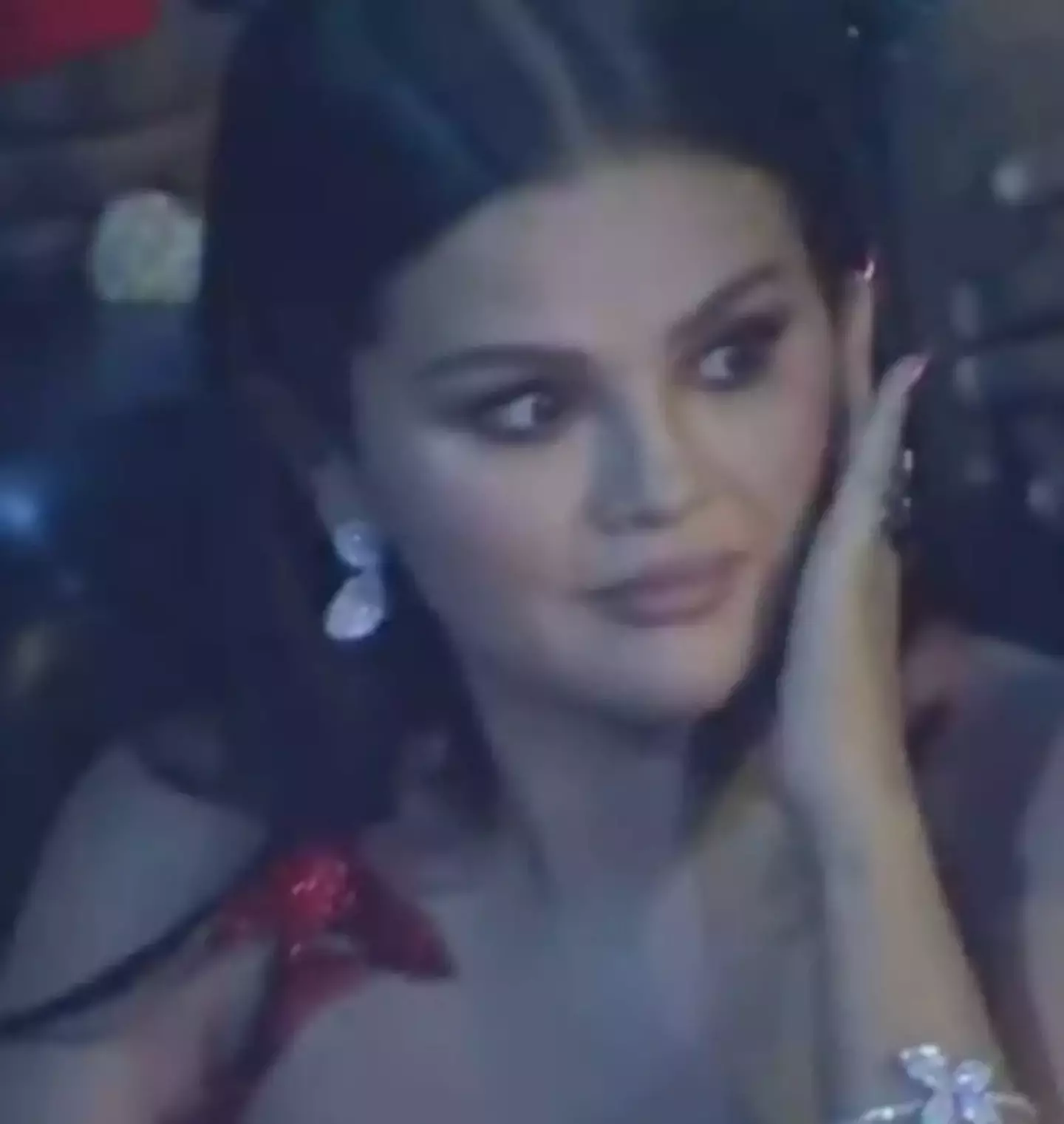 Selena Gomez's reaction to the performance has gone viral on social media.