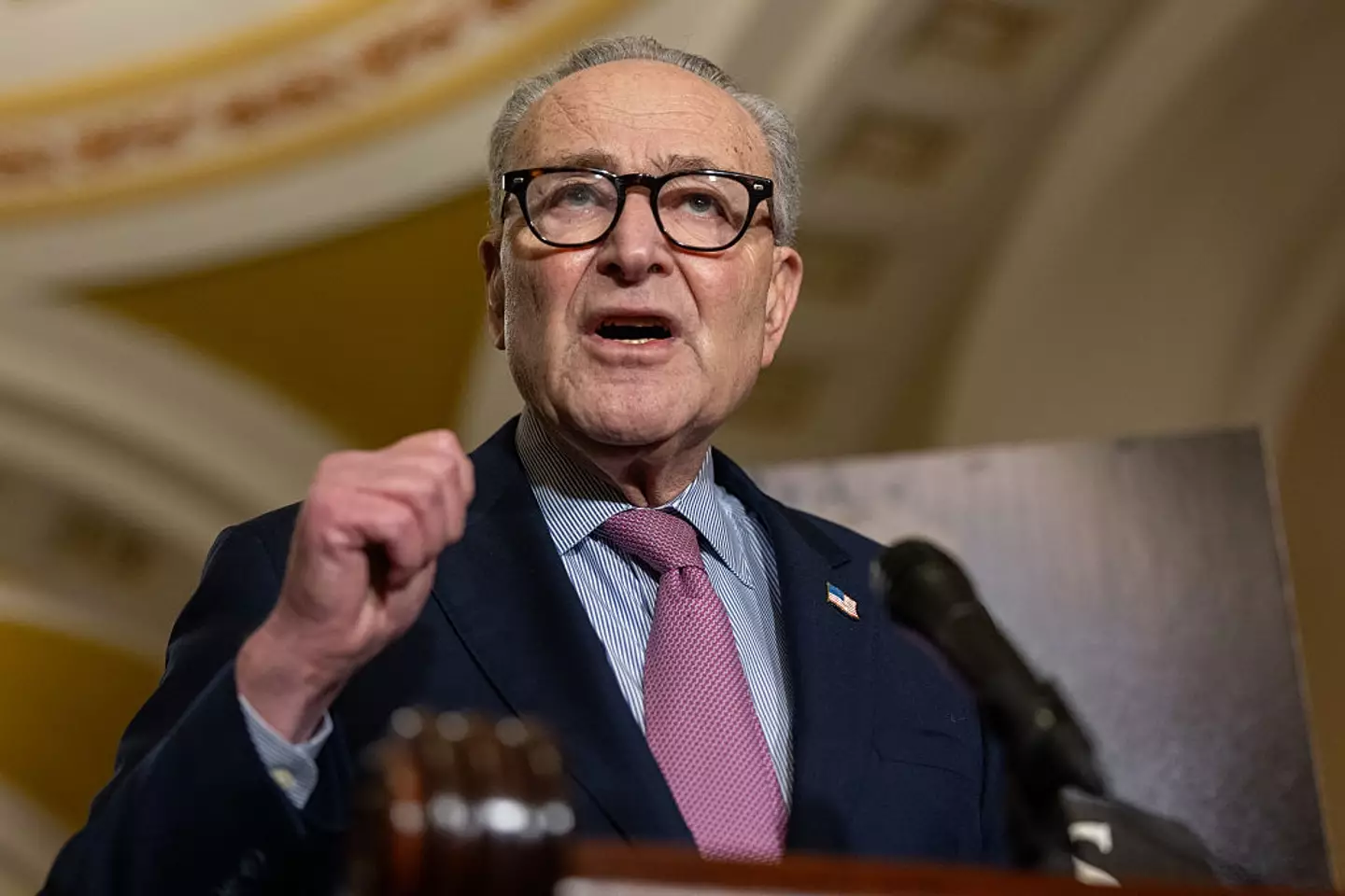 Senate Minority Leader Chuck Schumer slammed Friday's partial release (Nathan Posner/Anadolu via Getty Images)