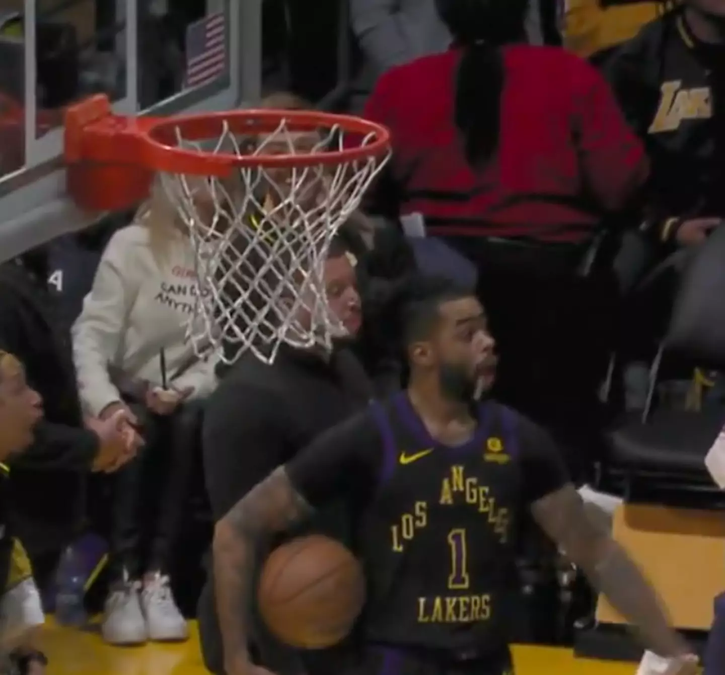 D’Angelo Russell was stunned by the shot.