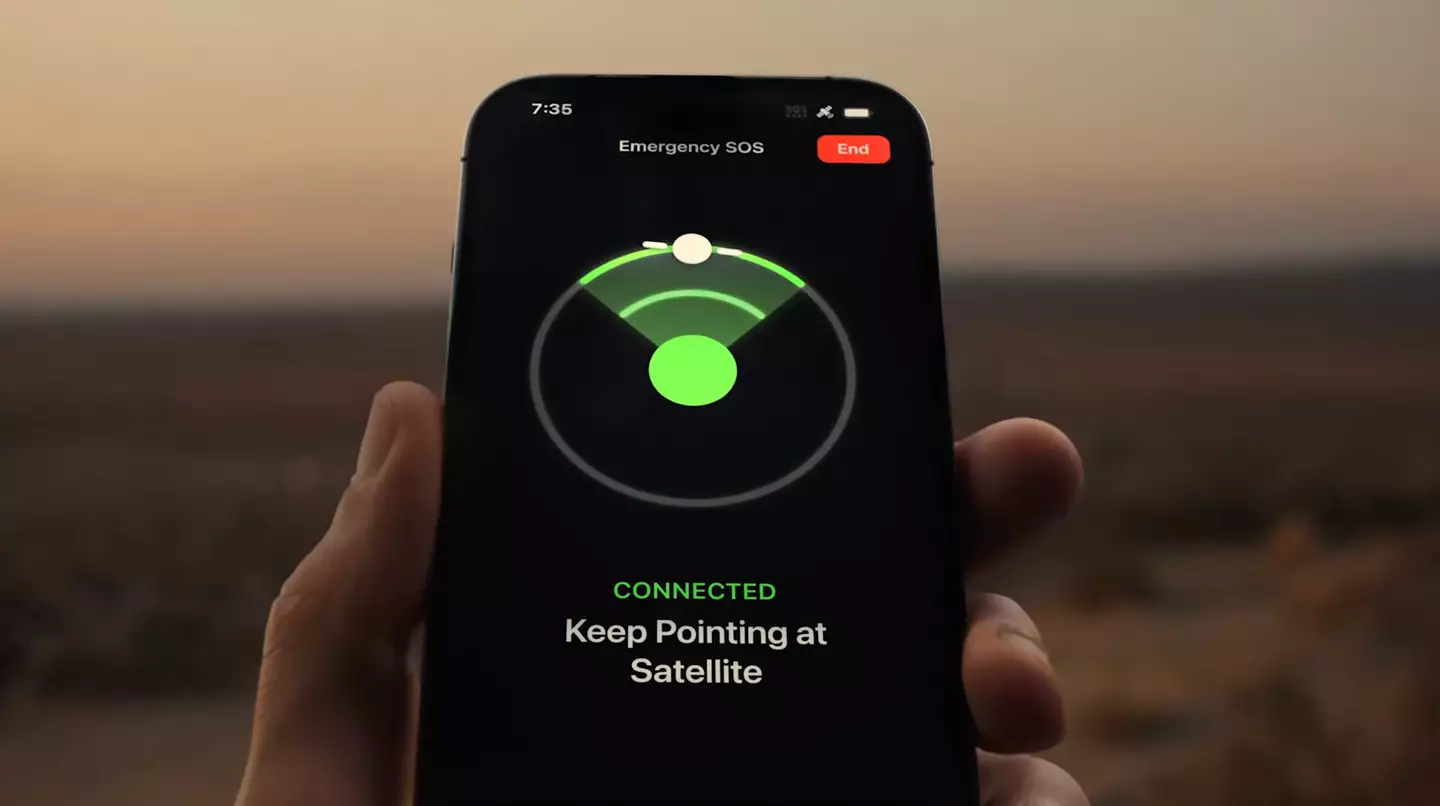 Emergency SOS via satellite |