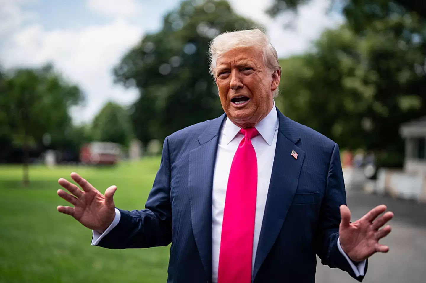 President Donald Trump is pushing for a slight change to Coca-Cola's recipe in the US (Al Drago/Bloomberg via Getty Images)