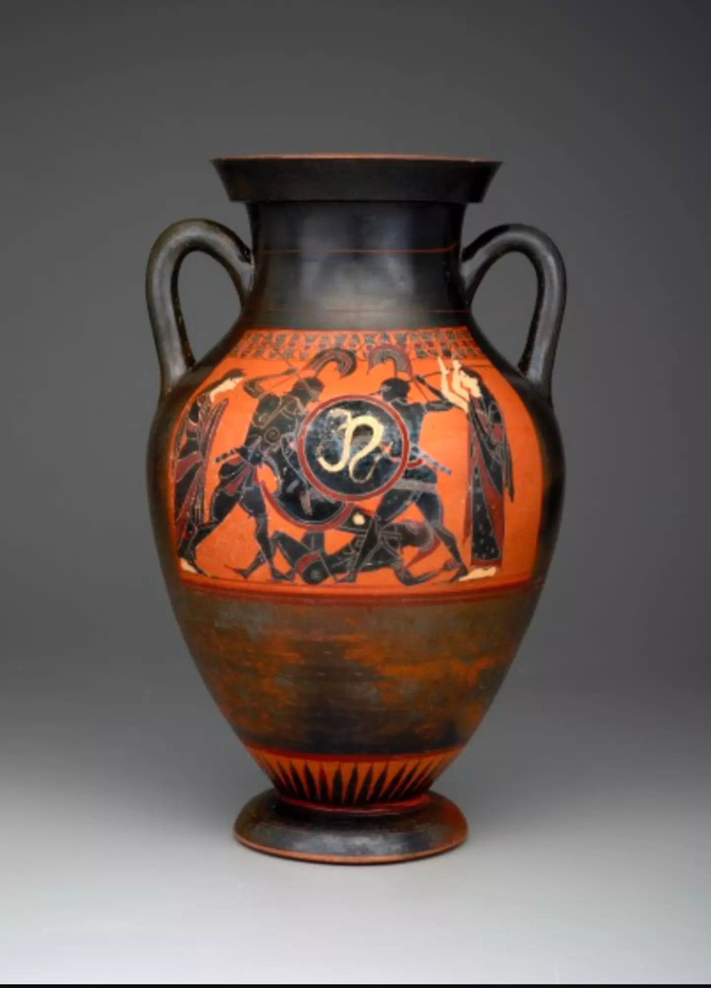 Black-figure panel amphora from the 6th century BC