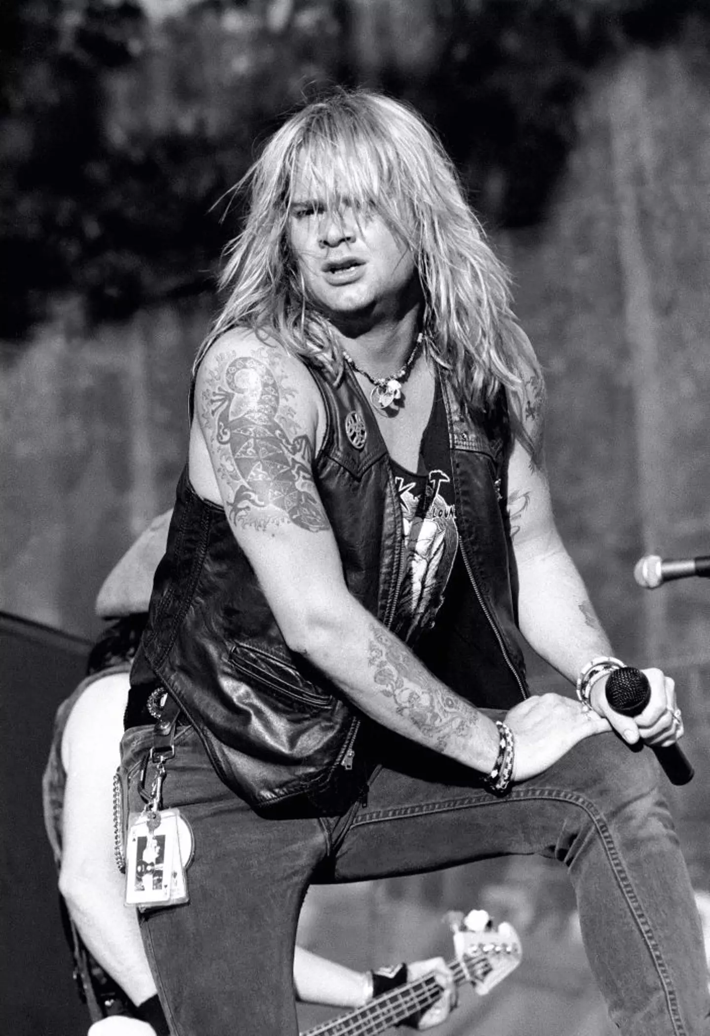 The rocker, pictured back in 1991, has been singing for the band for more than three decades (John Atashian/Getty Images)