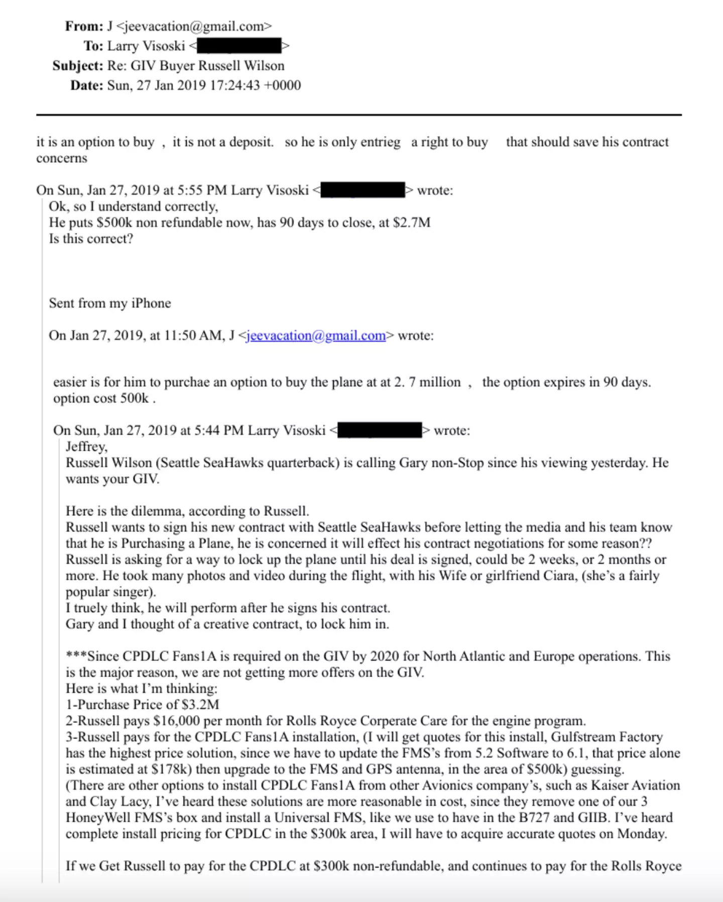 Wilson allegedly expressed interest in buying a plane from Epstein's personal pilot Larry Visoski (DOJ)