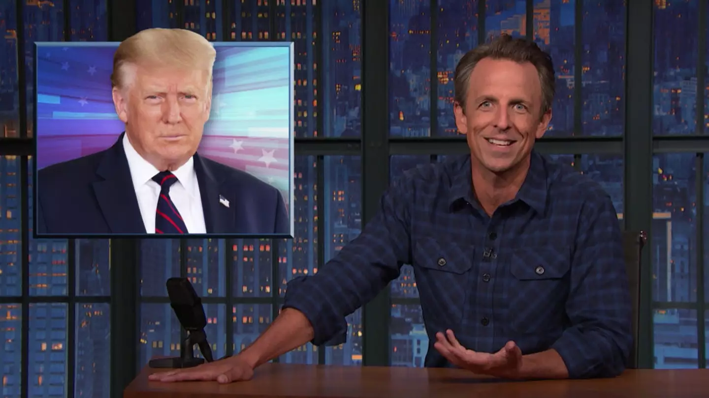 Seth Meyers ridiculed Trump's tour of Asia, and it's fair to say the president wasn't best pleased! (NBC/NBCU Photo Bank via Getty Images)