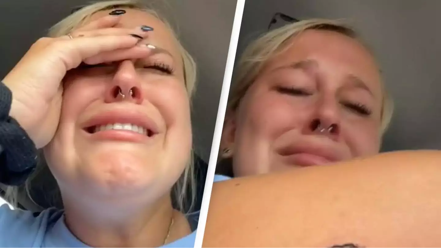 Woman breaks down in tears after matching tattoo fail leaves her with 'limp d*cks'