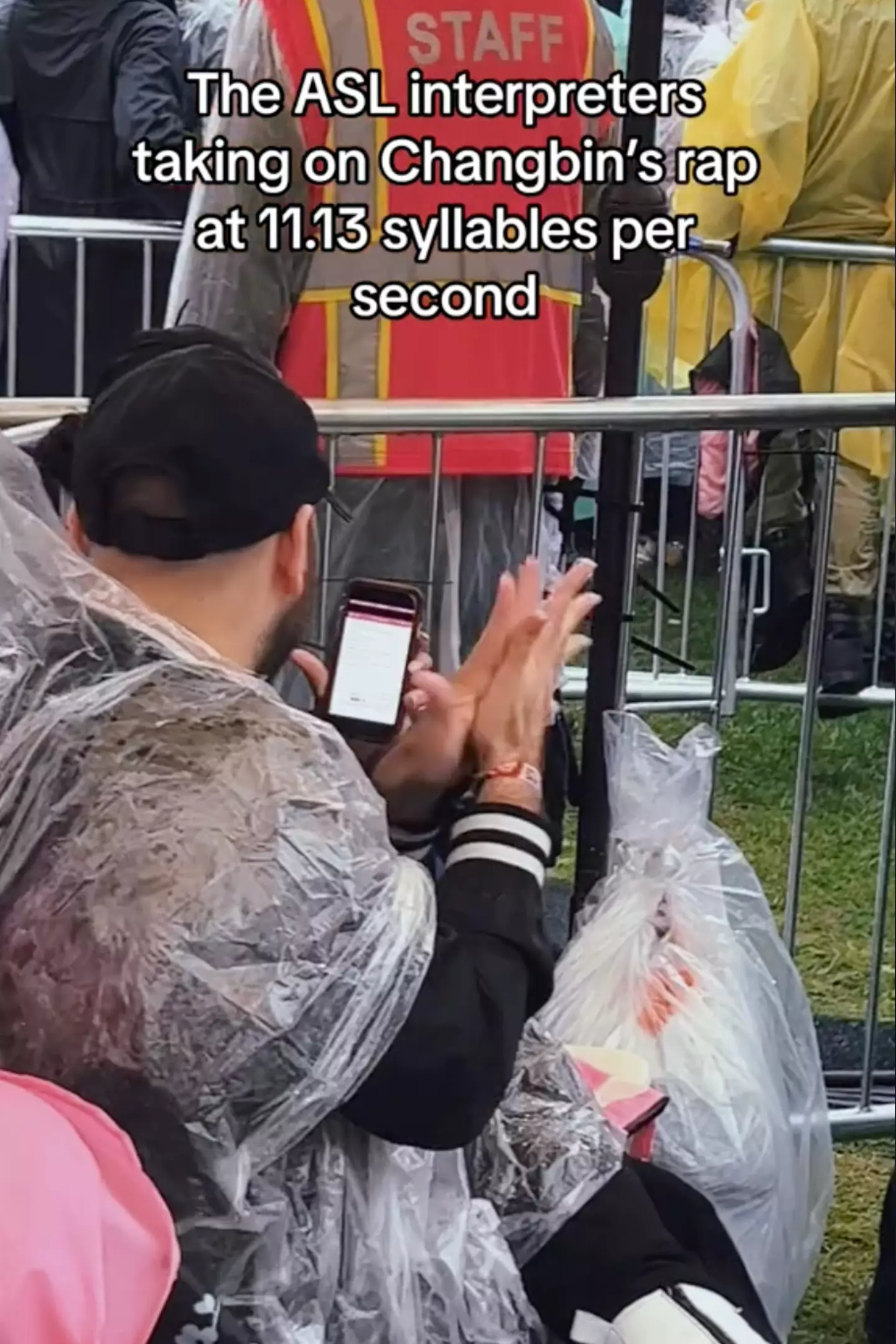 A second ASL interpreter was also translating the song.