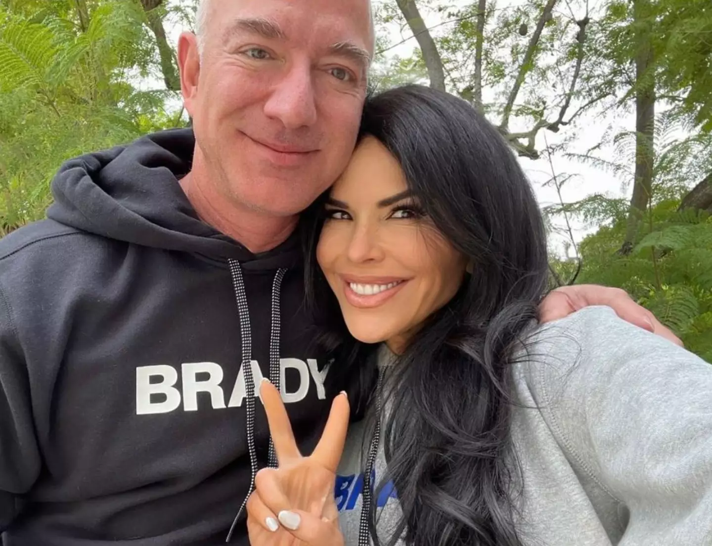 Jeff Bezos partied at his fiancée's mansion in Beverly Hills in aid of his birthday.