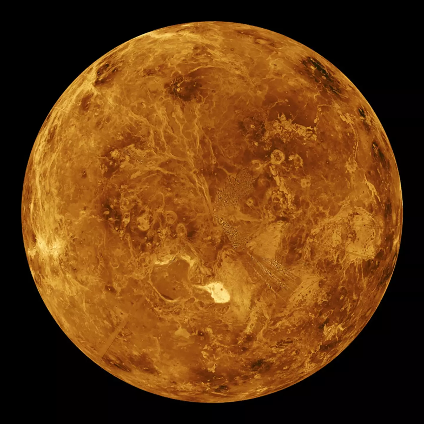Computer-simulated image of Venus.