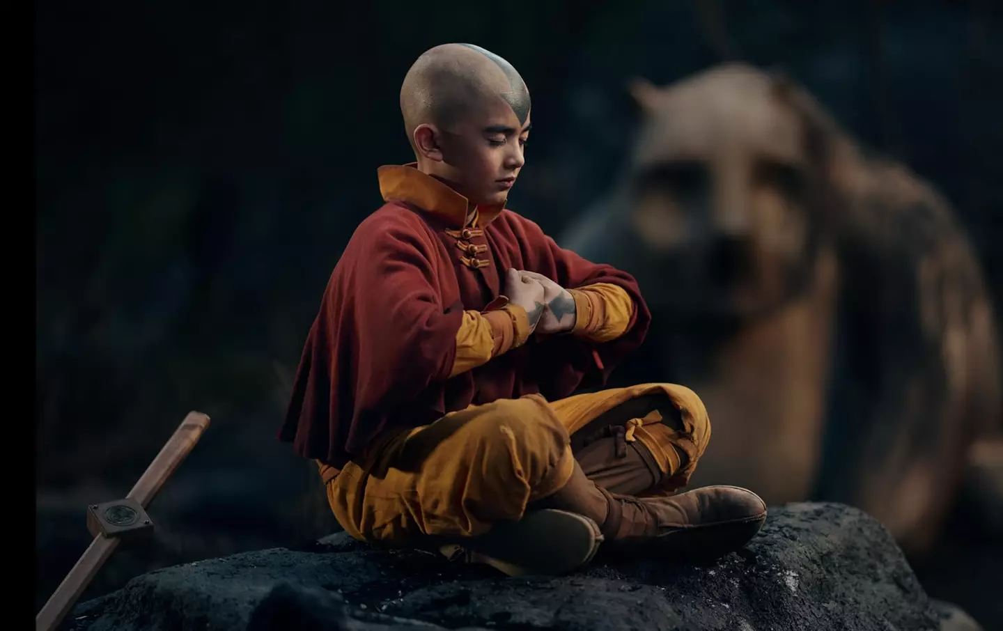 Gordon Cormier as Aang.