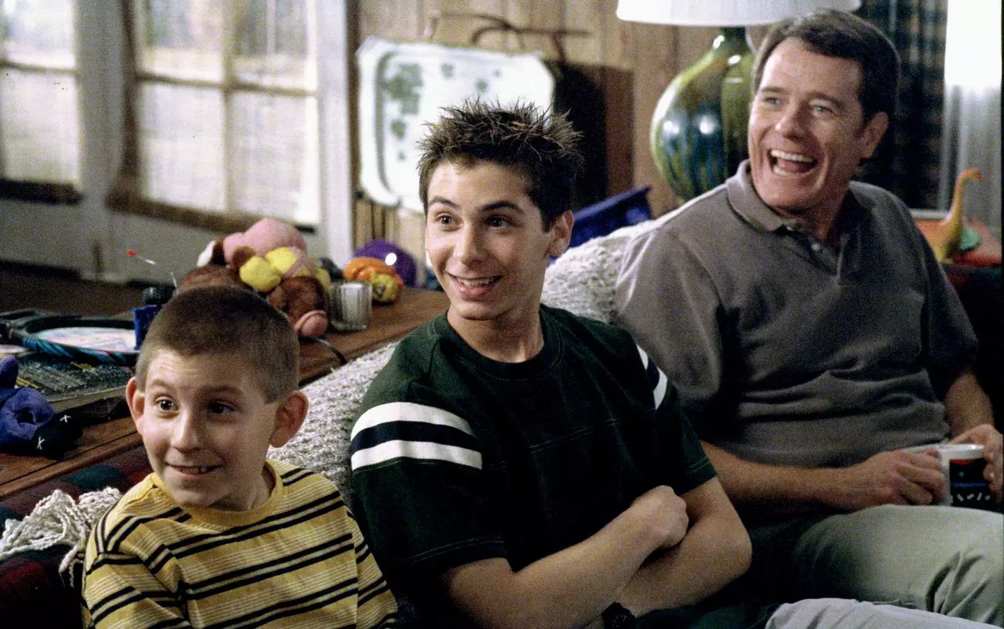 Erik Per Sullivan, Justin Berfield, Bryan Cranston, Malcolm In The Middle in 2002.