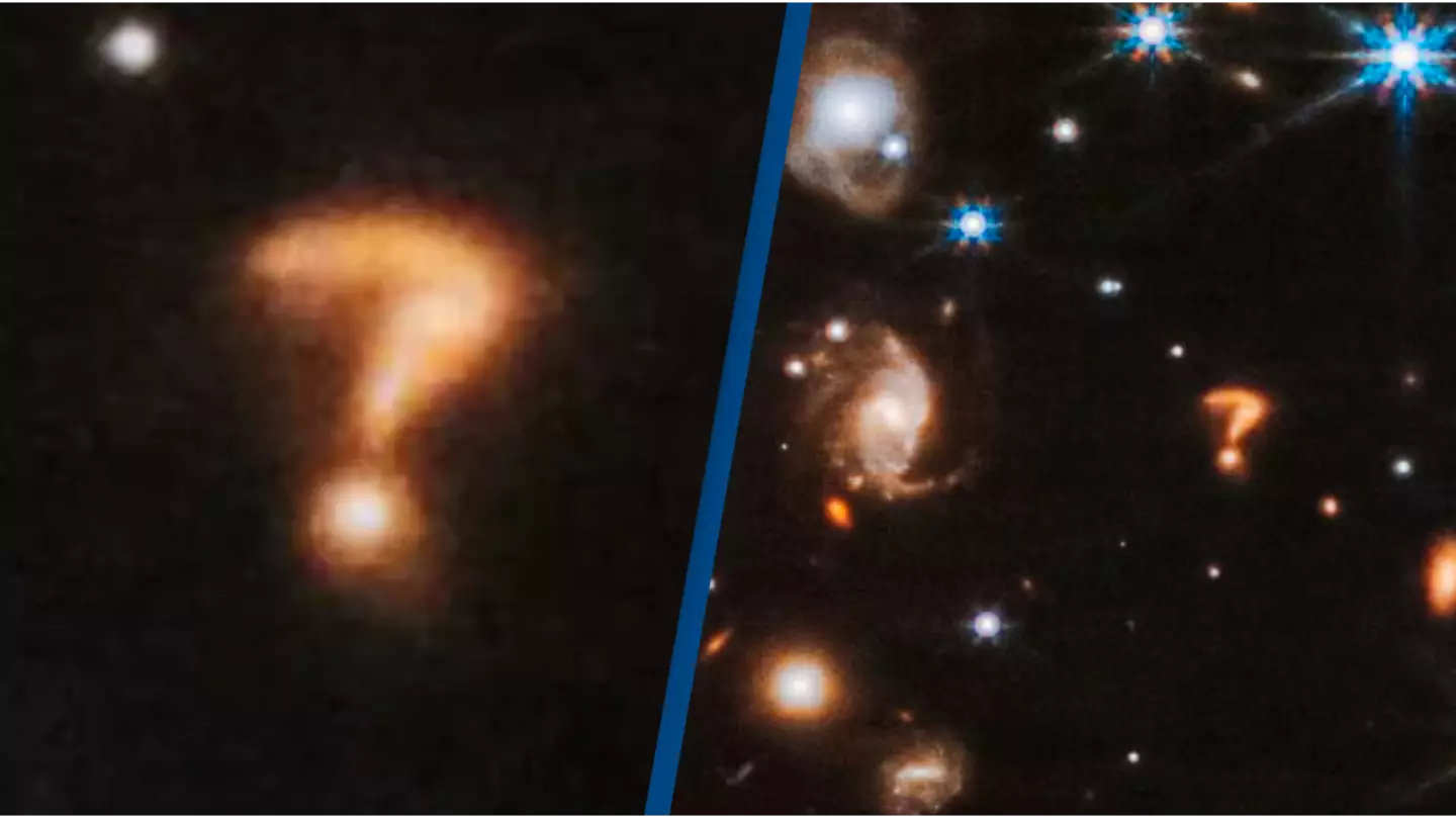 James Webb Telescope captures bizarre galaxy that looks like a question mark