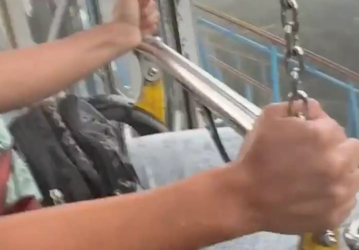 Riders were left clutching onto their seats. (Storyful)