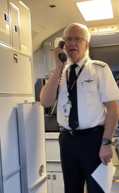 The pilot said he's flown for American Airlines for 32 years.