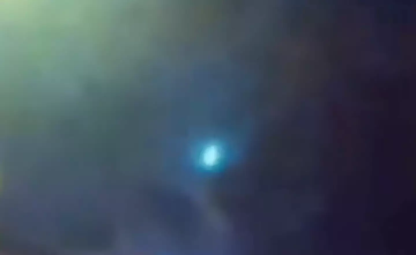 A light was spotted in the sky.