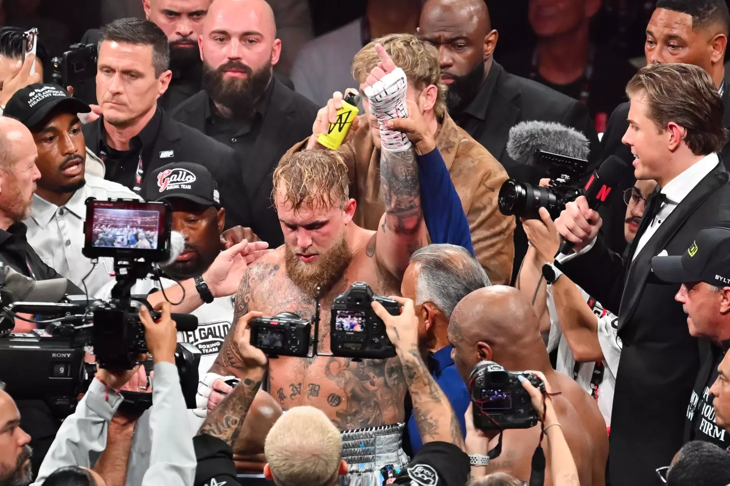 Jake Paul was named as the winner of last night's fight against Mike Tyson (Tayfun Coskun/Anadolu via Getty Images)