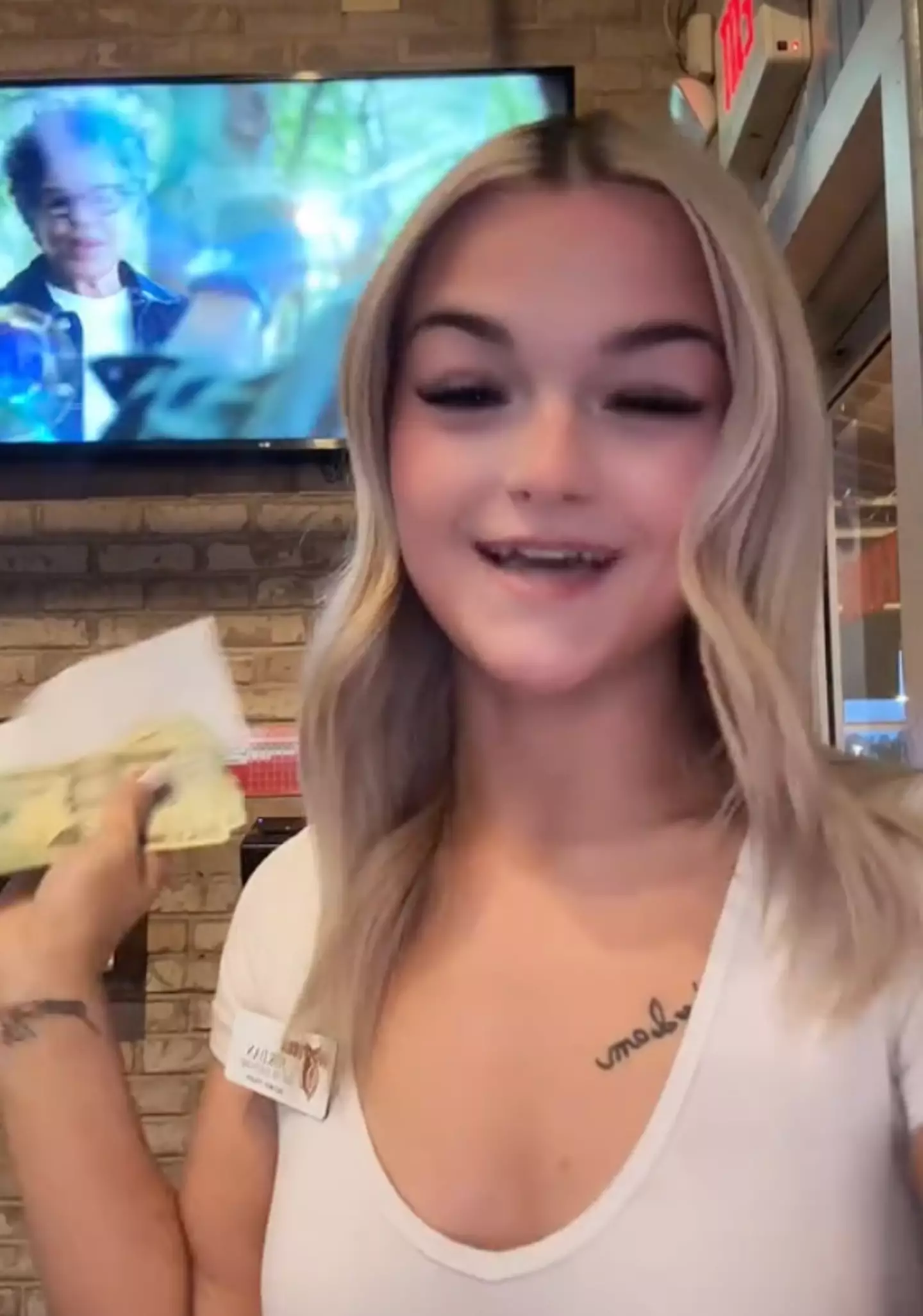 Jordan works in a branch of Hooters.