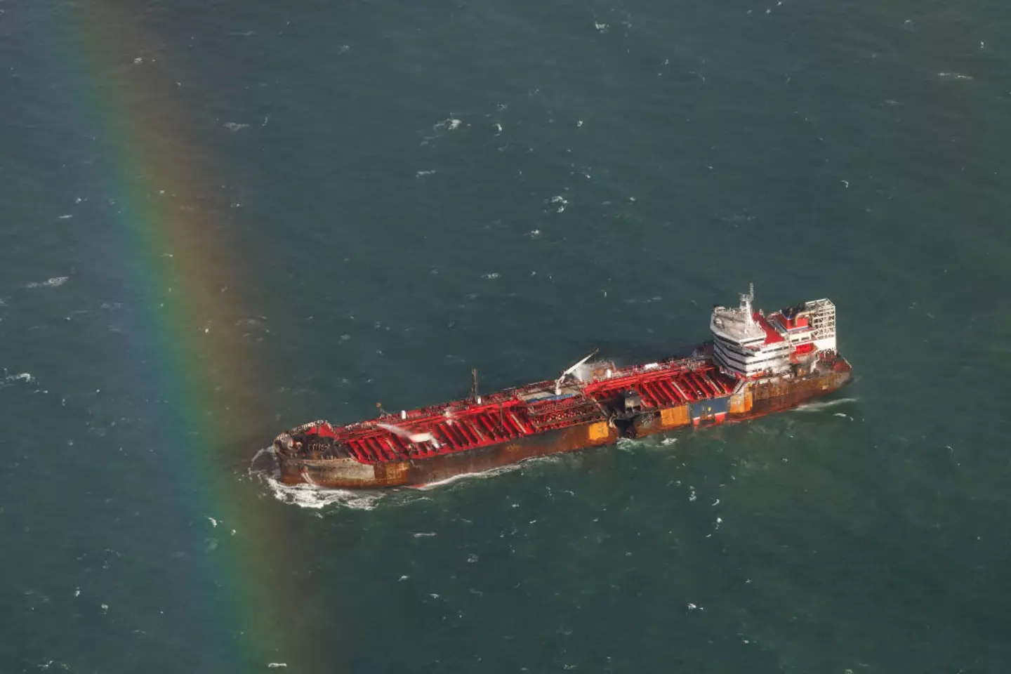 The damaged Stena Immaculate tanker (Dan Kitwood/Getty Images)