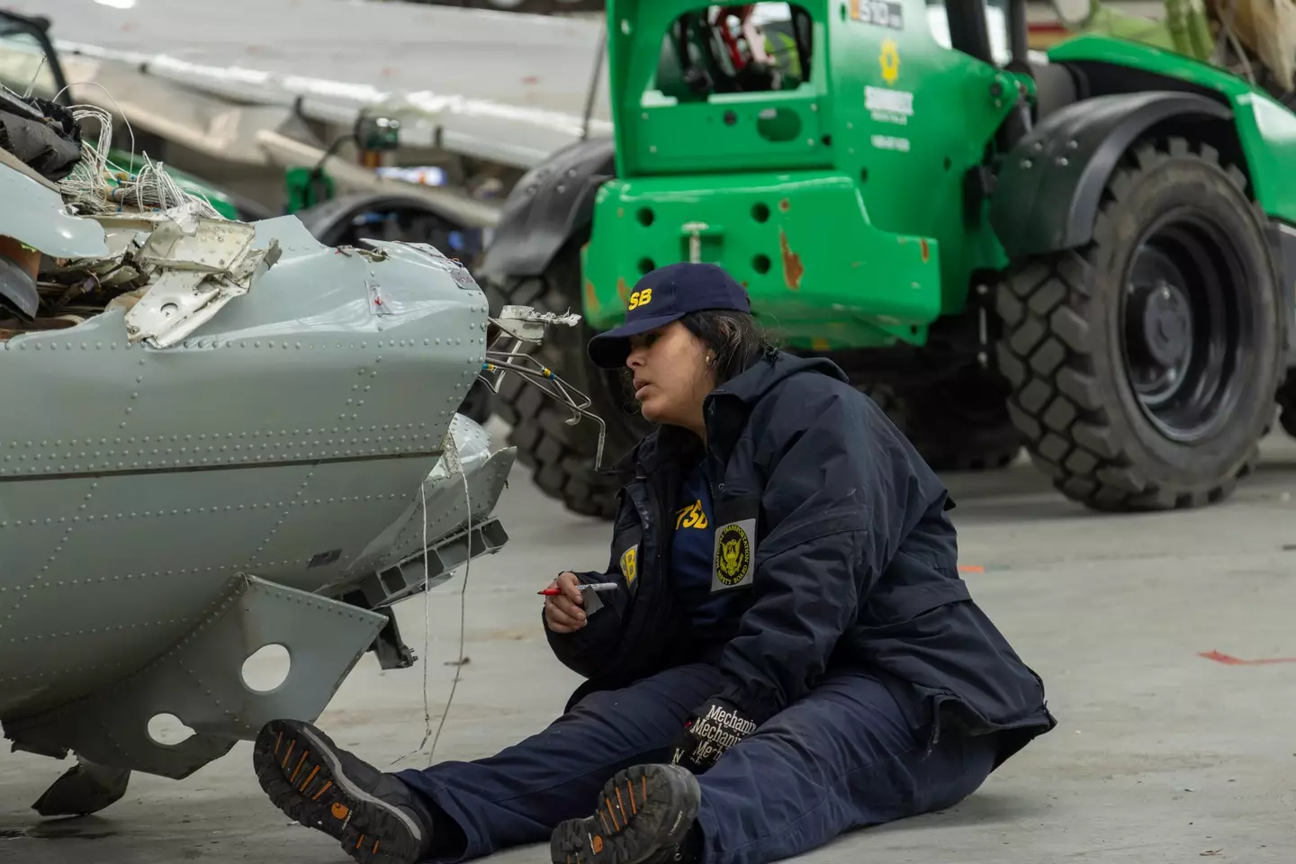 The wreckage is being investigated (Twitter/@NTSB_Newsroom)