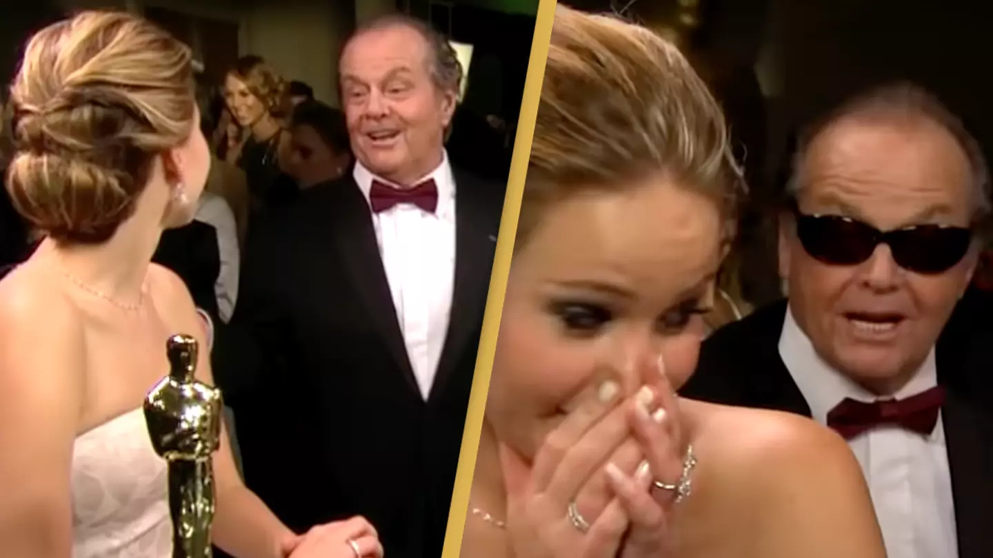 Jack Nicholson had very flirty exchange with Jennifer Lawrence at his last ever Oscars ceremony