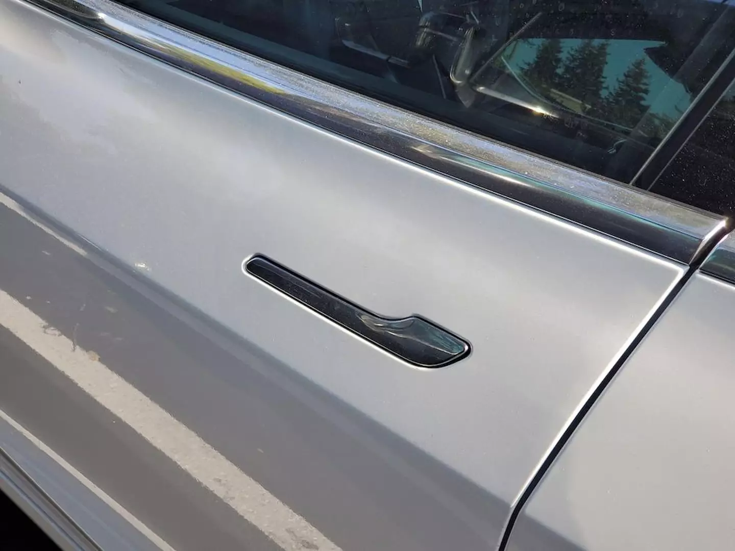 Tesla's door handles are different to traditional ones.