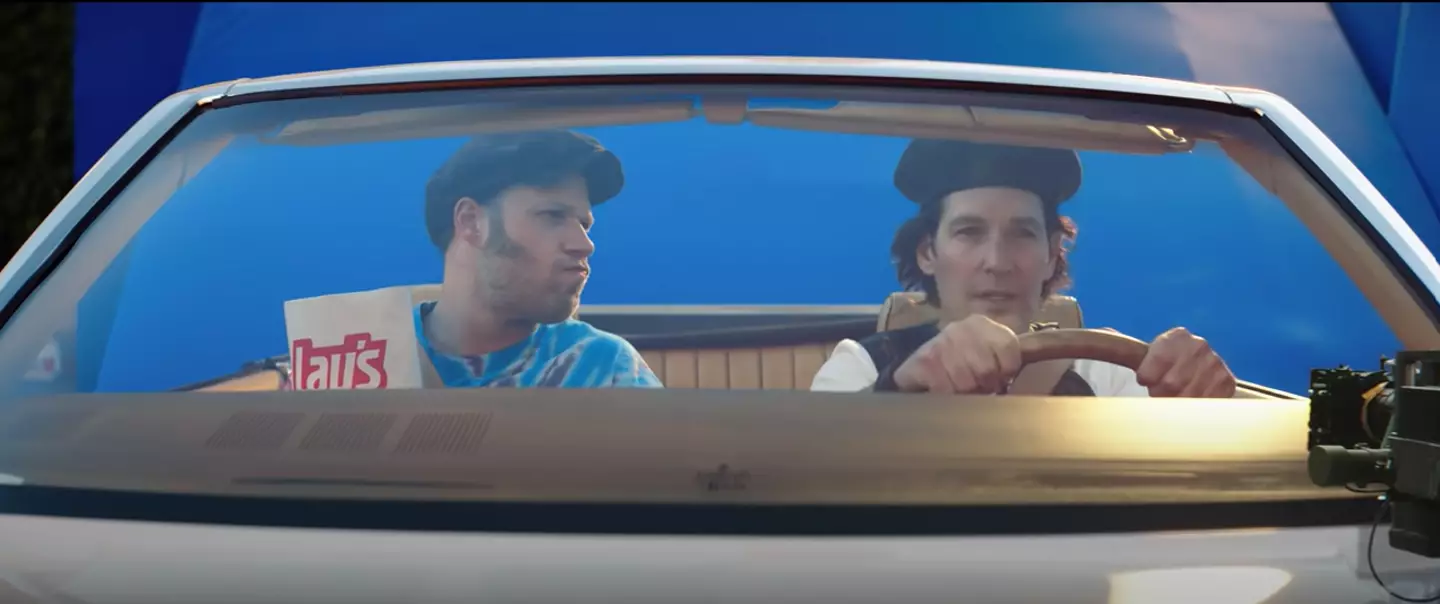 Rogen and Rudd haven't starred together since 2016's Sausage Party. (Lay's/YouTube)