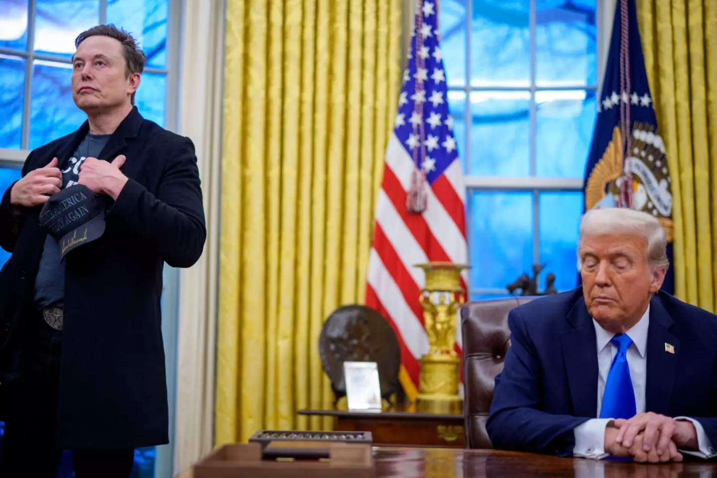 Elon Musk and President Donald Trump in the Oval Office (Andrew Harnik/Getty Images)