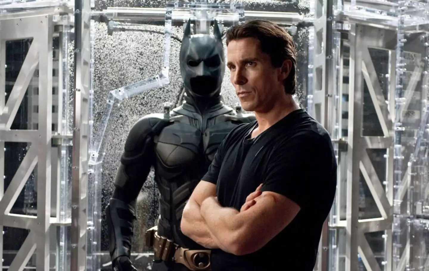 Christian Bale as Batman.