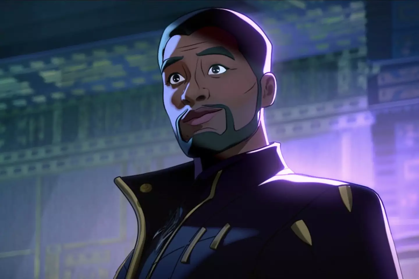 The Black Panther star voiced his animated character for the Marvel series.