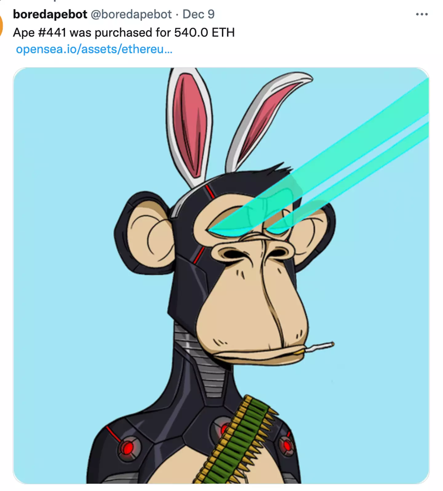 Bored Ape NFTs can be purchased with cryptocurrency.