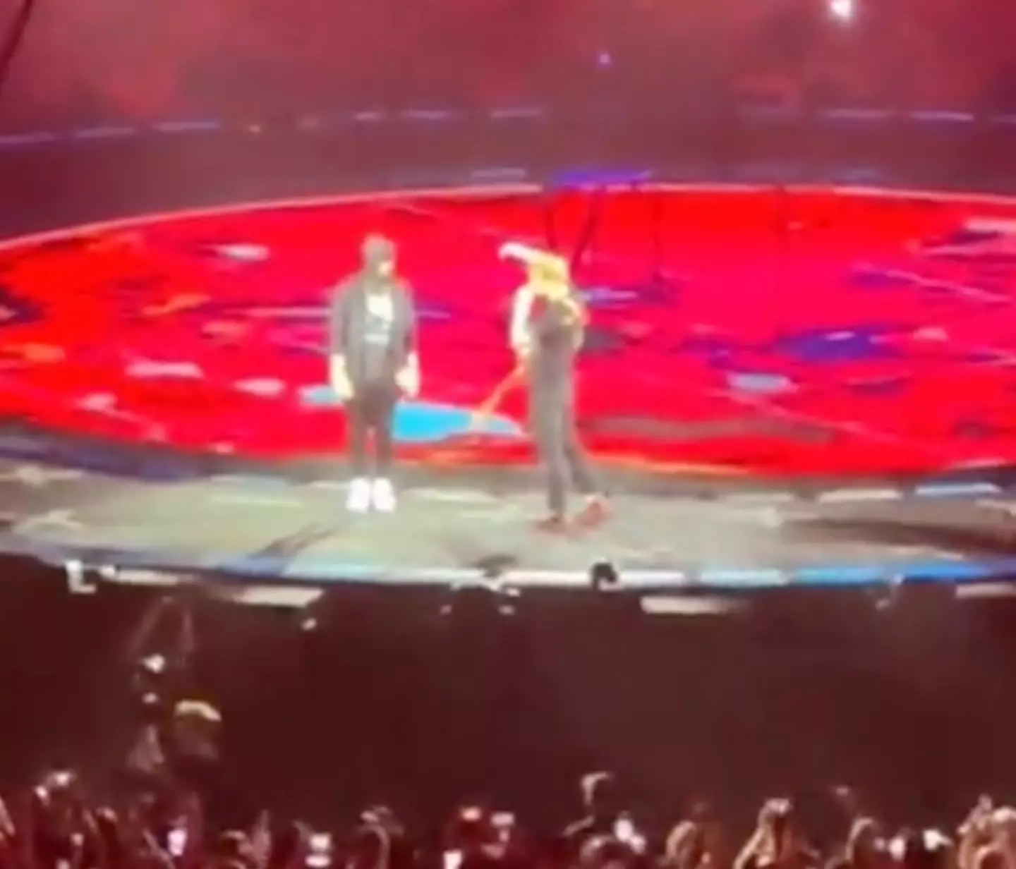 The crowd erupted in cheers when Eminem appeared on stage.