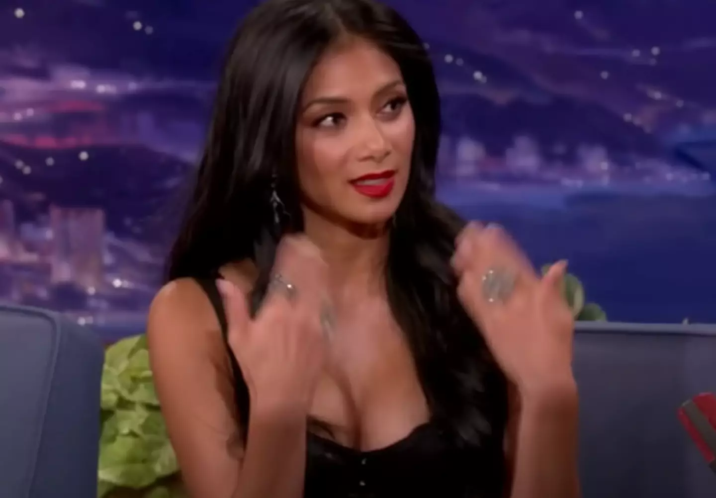 Nicole encouraged O'Brien to look up from her chest. (TBS)