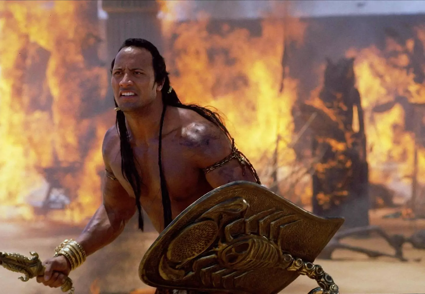 Dwayne Johnson made his Hollywood debut in The Mummy Returns as the villainous Scorpion King.