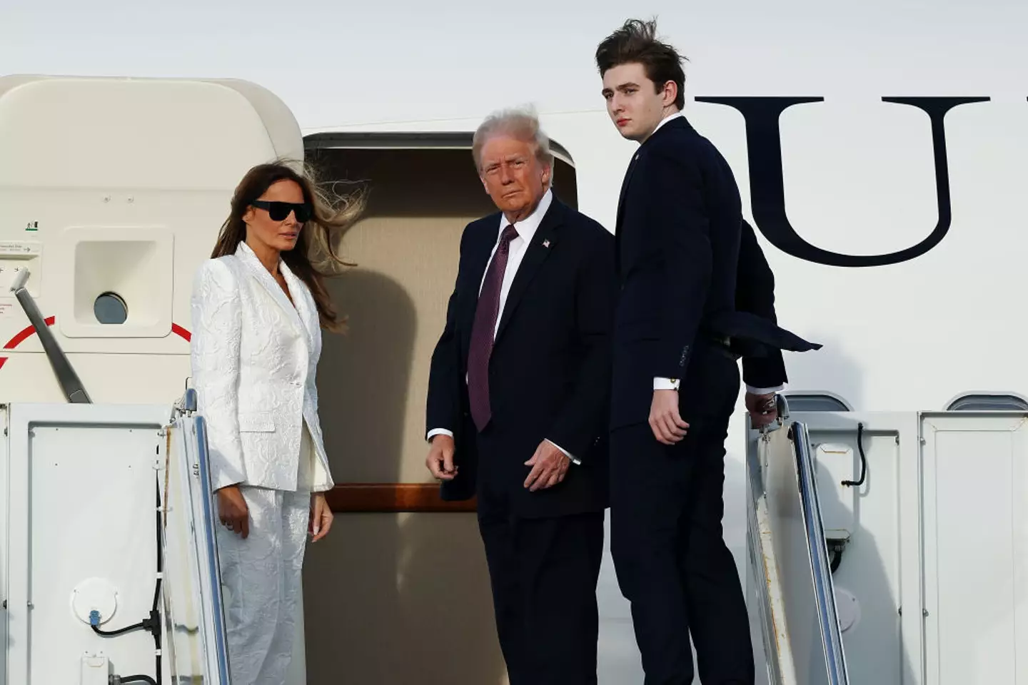 Trump, his wife Melania and their son Barron (Michael M. Santiago/Getty Images)