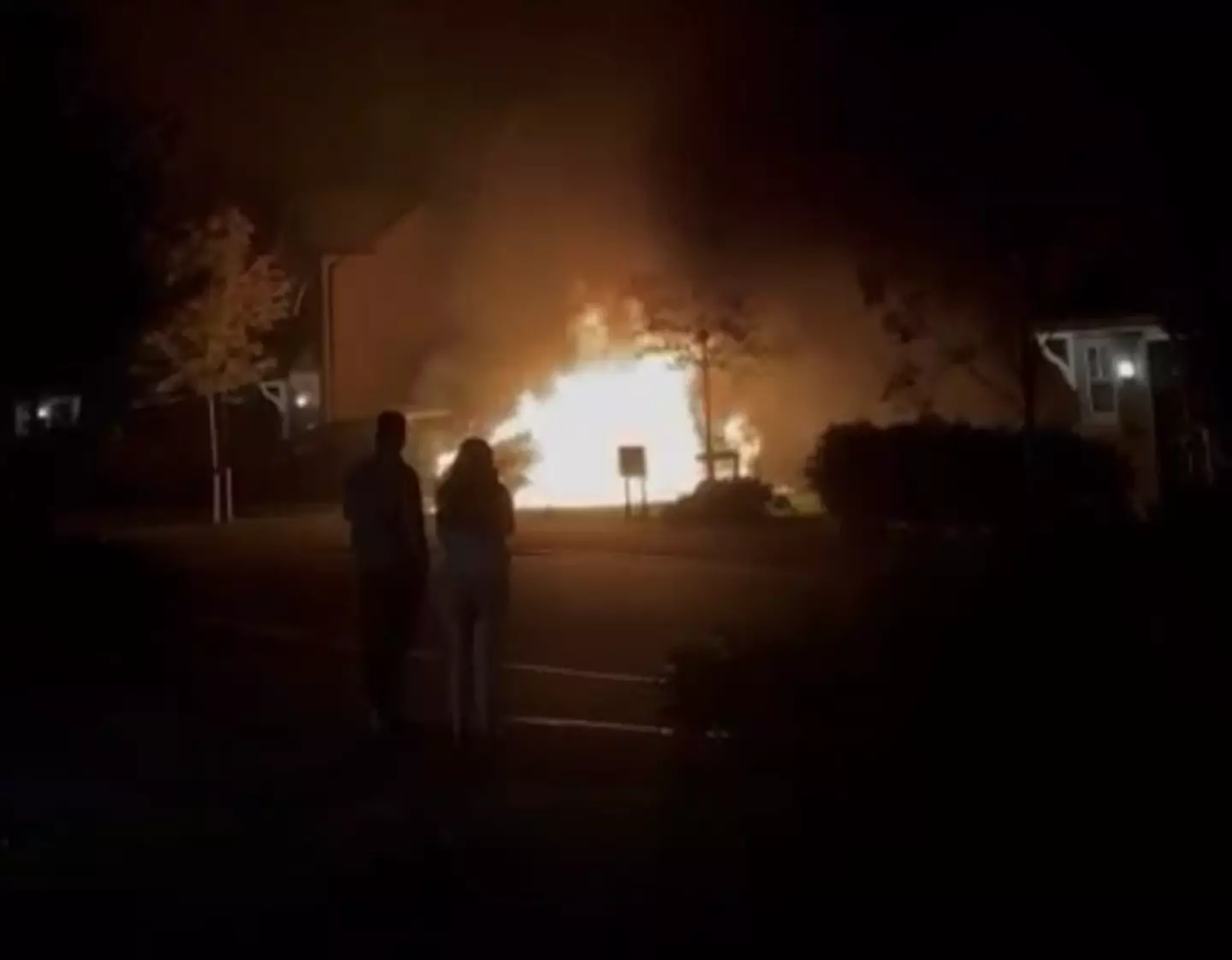 Firefighters responded to the scene after being alerted to the fire.