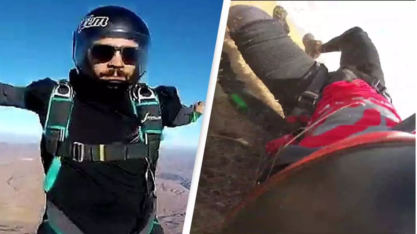 Skydiver who filmed himself crashing to earth shares 'oh s***' moment he realized things went wrong