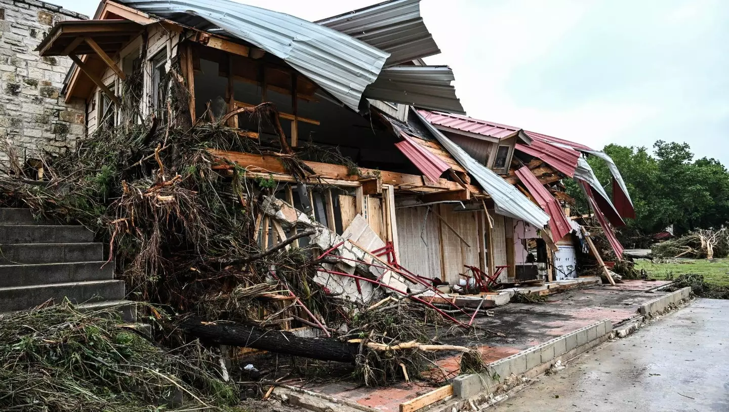 The flash floods have devastated buildings in central Texas (RONALDO SCHEMIDT/AFP via Getty Images)