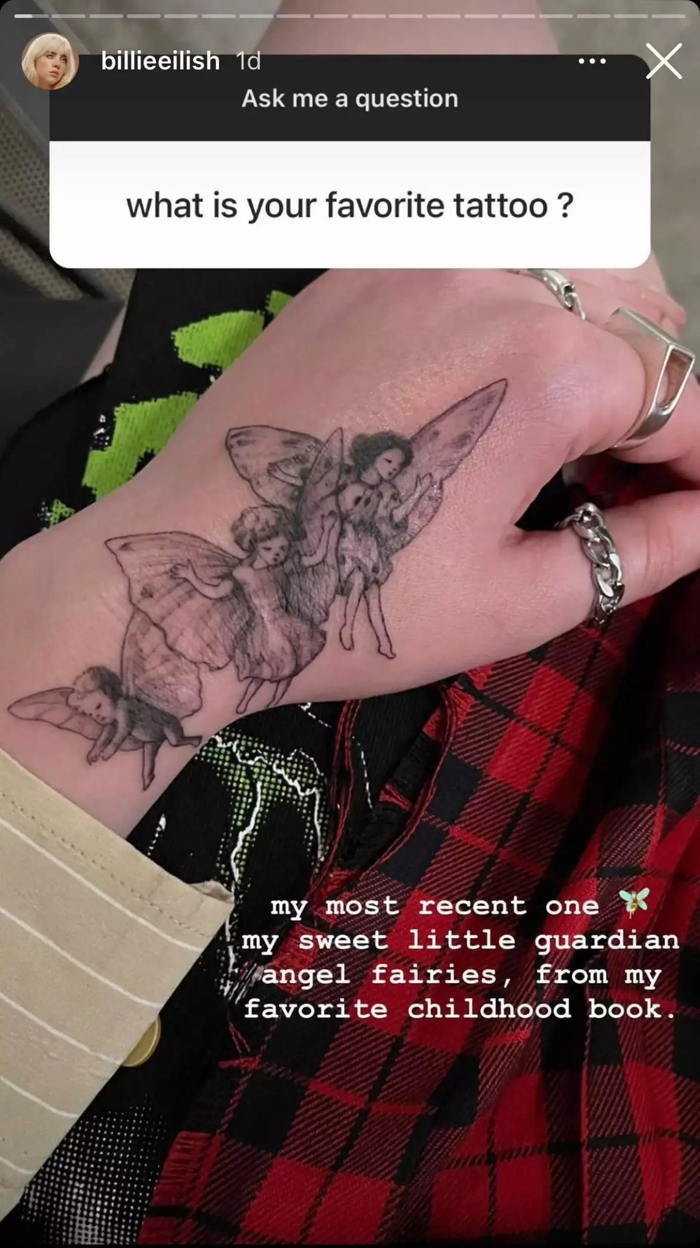 Eilish's fairy tattoo (Instagram/@billieeilish)